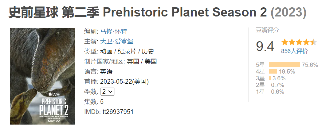 BBC精品紀錄片《史前星球》1-2季全集網盤下載